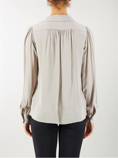 Blouse in viscose georgette fabric with accessory at the neck Elisabetta Franchi ELISABETTA FRANCHI | Shirt | CAT3041E2155